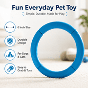 JW Invincible Chains Single Link Dog & Cat Toy, Blue, 6 Inch