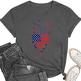 thumbnail image 5 of Womens American Flag Floral T-Shirts Tops 4th of July Patriotic Funny Graphic Tees, 5 of 6