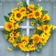 thumbnail image 5 of Corona de Flores Artificiales, Coronas de Primavera, Corona de Puerta Redonda, Corona de Girasol, 5 of 6