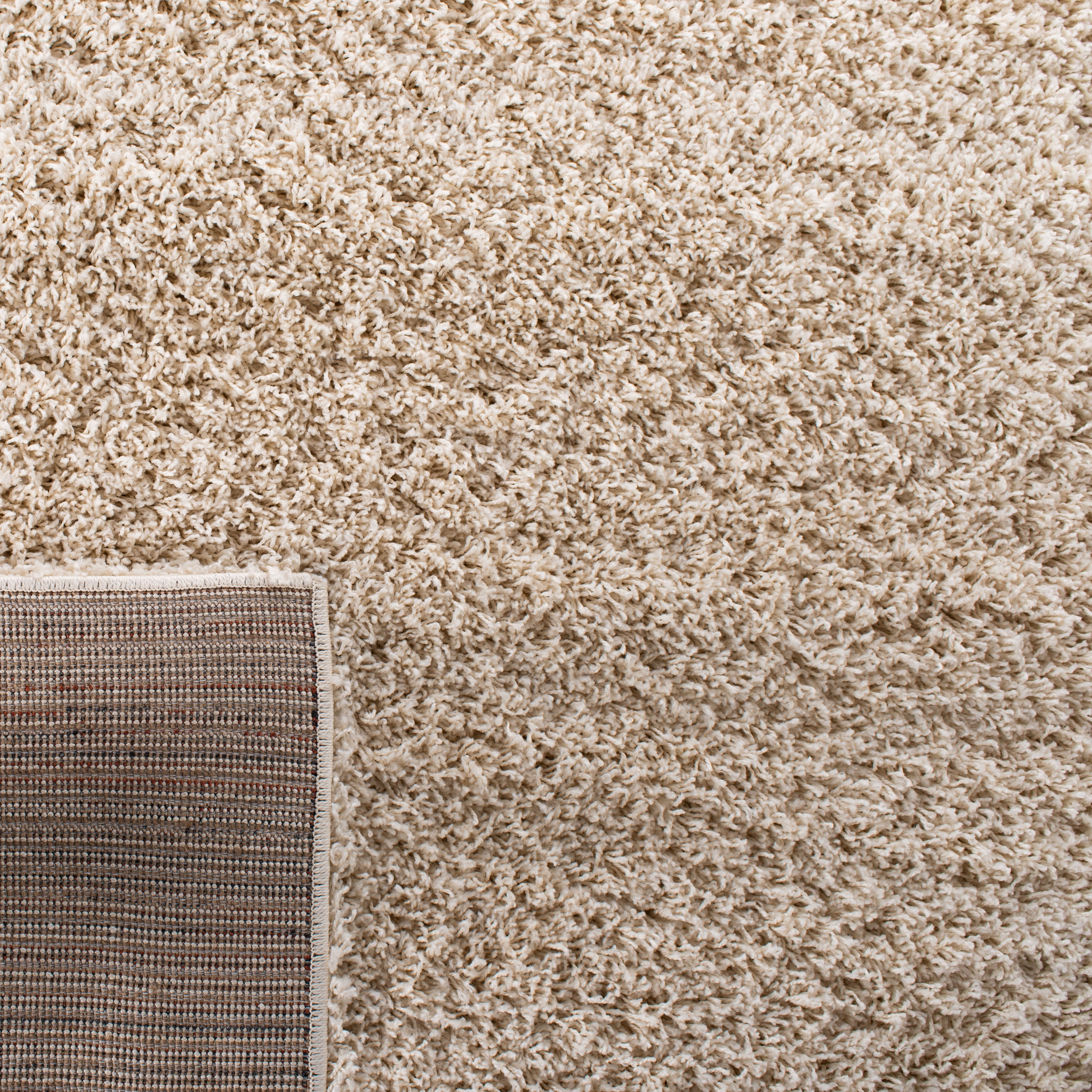 Safavieh Laguna Neven Solid Shag Area Rug, Beige, 4' x 4' Square
