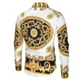 thumbnail image 5 of Zylanna Men's Formal Dress Shirts, Button Long Sleeve Print Fashionable Turn Down Collar Shirts White Size 2XL, 5 of 8