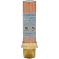 Hydro Master Water Hammer Arrestor, Lead Free Brass, 1/2"MNPT