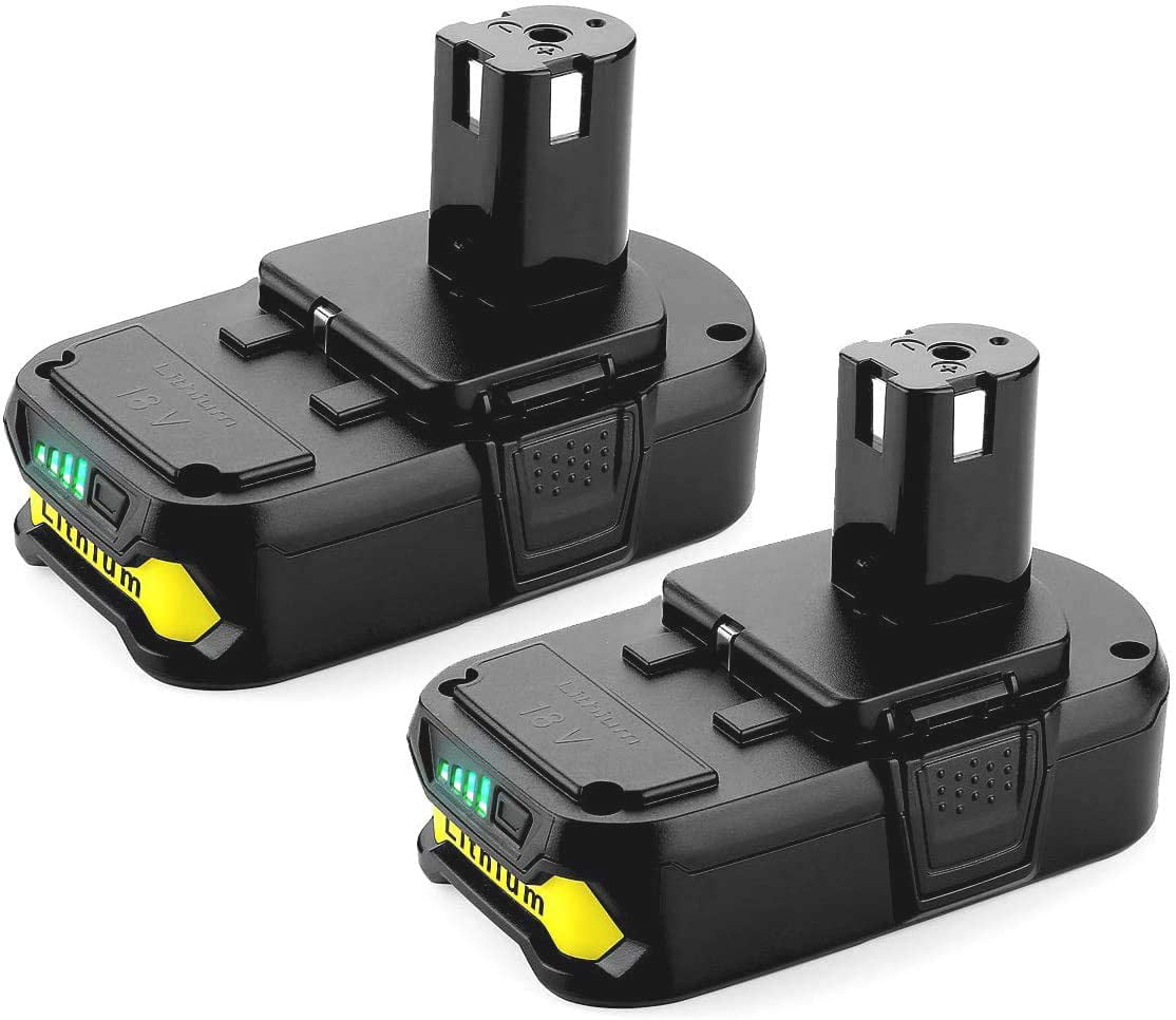 2Pack 2.5Ah P102 Battery Compatible with Ryobi 18V Lithium P103 P104 P105 P107 P108 P109 P190 P191 P122 for Ryobi 18V ONE Plus Battery