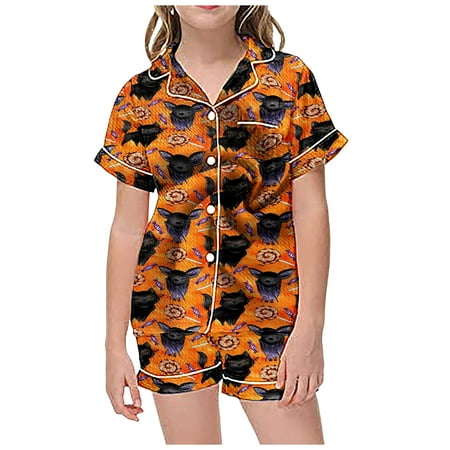 

Children s Leisure Printed Button Collar Short Sleeved Top Shorts Pajama Set Toddler Girl Clothes 2t Footer for Girls Baby Girl Footsie Pajamas Girl Sleepers Girls Toddler Clothes 9 Month Pajamas