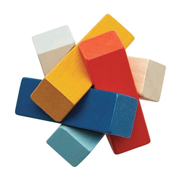 PlanToys® Rectangular Puzzle Wooden Travel Puzzle for Kids Ages 3  | Montessori Pocket Learning Toy for Problem-Solving, Focus & Cognitive Skills | Eco-Friendly Educational Game