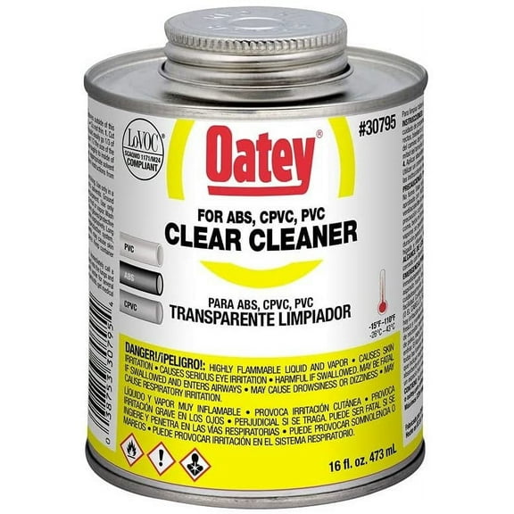 Oatey 30795 Clear Cleaner, 16 oz