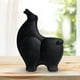 thumbnail image 5 of Estatua de caballo, figura de cerámica abstracta, moderna, geométrica, única, coleccionable. Negro, 5 of 9