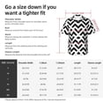 thumbnail image 3 of Black And White Stripe Line Men's 3d Print Casual Button Down Shirts, Novelty Hawaiian Short Sleeves M, 3 of 8