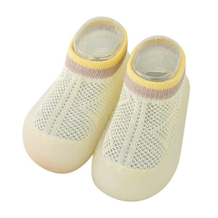 

Quealent Toddler Unisex Baby Sandal Girls Shoes Flip Flops Toddler Shoes Hollow Out Breathable Socks Shoes Soft Sole Non Slip Wear Out Baby Shoes Boy Yellow 6