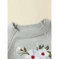 thumbnail image 4 of Wassery Infant Girls Ribbed Sweater Romper Baby Girls Clothes Long Sleeve Crew Neck Floral Embroidery Jumpsuits 6 9 12 18 24 Months Newborn Fall Bodysuit, 4 of 9