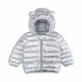 thumbnail image 2 of Hicidod Todder Puffer Jackets Cute Bear Ears Hooded Long Sleeve Down Coats Lightweight Printed Thicken Winter Warm Snowsuit, 2 of 5