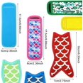 thumbnail image 2 of 18 Pièces Sac Réutilisable Popsicle Manches Antigel Sac Réutilisable Popsicle Manches Antigel Manches Sirène et Shark Glace Pop Manches Congélateur Manches Coloré Manches Titulaire Sac, 2 of 7