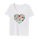 thumbnail image 3 of Camiseta básica para mujer jinwen simple cuello redondo para viajes S, 3 of 7