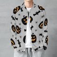 thumbnail image 6 of Lightweight Jacket for Men - Halloween Pumpkins Bat Cuteness Casual Zip Up Bomber Jacket Men Spring Fall Windbreaker Coat with Pocket, 6 of 6