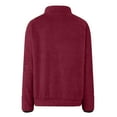thumbnail image 7 of Gvdentm Fleece Lined Jacket Women Women Sherpa Fleece Pullover Quarter Zip Long Sleeve Fluffy Soft Sweaters Jacket Plus Size Winter Coats with Pockets RD2,S, 7 of 7