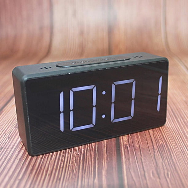 Despertador Digital, Nuevo Reloj Despertador LED Mejorada con Gran Número, Brillo , Negro BLESIY Reloj electrónico simple