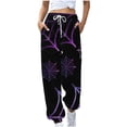 thumbnail image 4 of Pants For Women 2023 Women'S Trends Casual Full-Length Loose Pants Solid High Waist Trousers Long Leg Pants Black S, 4 of 4