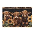 thumbnail image 2 of Ryvnso Highland Cow Sunflower Bathroom Shaggy Rugs Toilet Mat Soft Contour Rug, 2 of 9