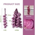 thumbnail image 2 of Paquete de 5 cuerdas de ajo artificiales, simulación de vegetales artificiales realistas, accesorios de fotografía, decoración de la cosecha de la cocina del hogar (ajo morado, 5 piezas), 2 of 8