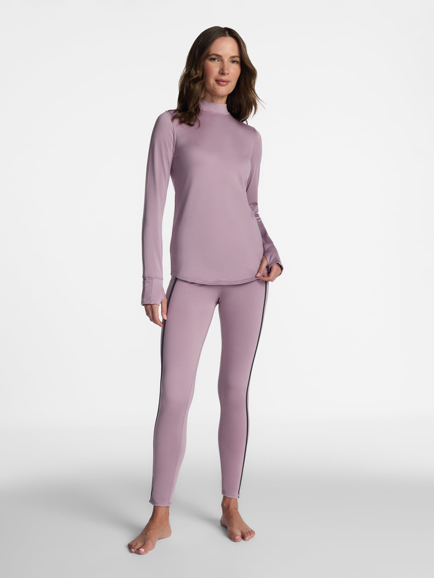 ClimateRight by Cuddl Duds Women's Warm Plush Warmth Mock Neck Base Layer Thermal Top, Sizes XS to 4X