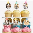 thumbnail image 3 of Guinea Pig Party Decorations 24Pcs Guinea Pig Cupcake Toppers Colorful Party Hat Guinea Pig Cupcake Picks Animal Theme Cake Decorations for Boys Girls Baby Shower Birthday Party Supplies, 3 of 5