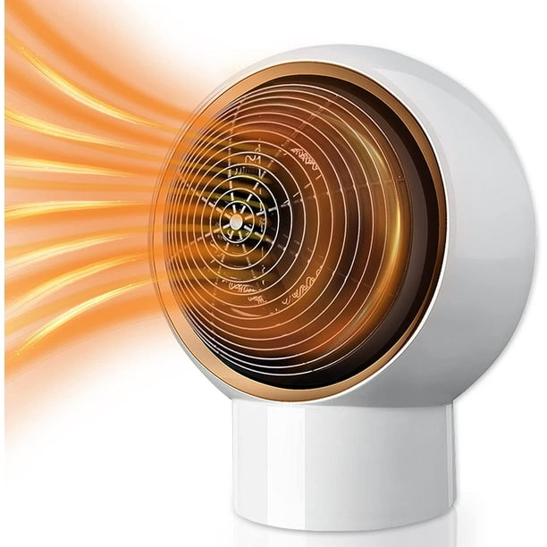 Calentador de escritorio Calentador de espacio interior 500 W Calentador de mesa pequeño silencioso portátil de bajo consumo Adecuado para uso en interiores en hogares y oficinas, con interruptor de