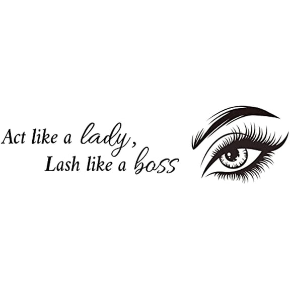 1 Sheet Act Like A Lady Quotes Wall Stickers Vinyl Wall Decor Stickers DIY Saying Wall Art Decal Sticker Home Decoration for Living Room Bedroom Bathroom Black(29~58x43~98cm)