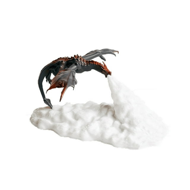 Lámpara de mesa Docooler Lámpara de fuego de dragón de hielo con impresión 3D, luz de noche cálida, recargable por USB, decoración del hogar, regalo para niños Docooler Lámpara de mesa