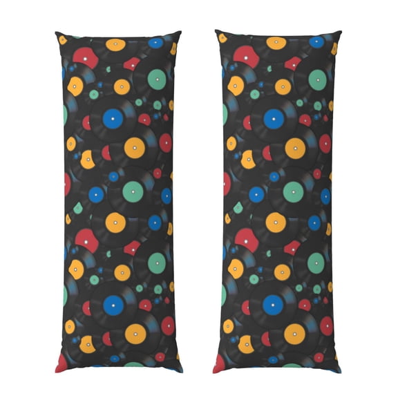 Vsdgher Vintage Records Body Pillow Cover, Pillowcases with Hidden Zipper Breathable Long Pillow Case (Pillows are not included,20x54 inch)