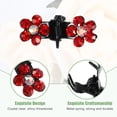 thumbnail image 5 of Unique Bargains 12 Pcs Mini Hair Claw Clip Small Rhinestone Hair Clips Metal Little Hair Clips for Women and Girl Red, 5 of 7