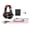 Black/Red, variant on Rupoun Professional Musical Instrument Monitor Headphones Wired Headset with 3.5mm & 6.5mm Audio Cables for Piano Electronic Keyboard Drum Machine Electric Guitar, Black