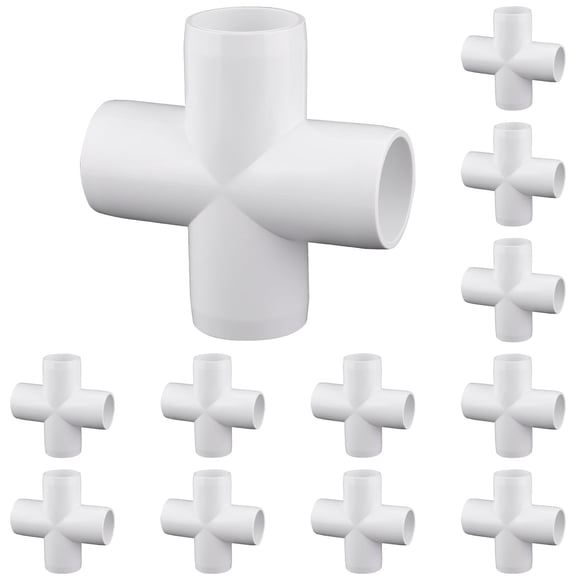 Accesorios de PVC de 4 vías, 1 pulgada, aptos para muebles, paquete de 12 unidades