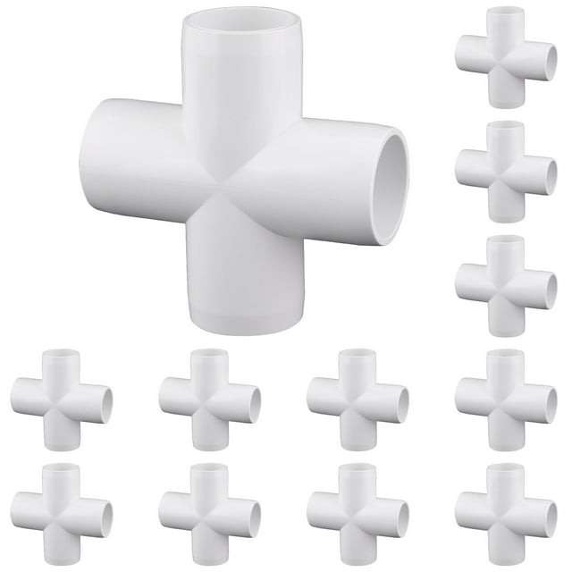 Accesorios de PVC de 4 vías, 1 pulgada, aptos para muebles, paquete de 12 unidades