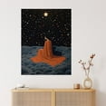 thumbnail image 4 of Stargazing Woman Surreal Space Dark Extra Large XL Wall Art Poster Print, 4 of 5