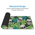 thumbnail image 5 of Disketp Gaming Mouse Pad Skull And Palm Leaves Pattern Large Mouse Mat Long Extended Desk Pad Non-Slip Rubber Mice Pads Stitched Edges Thin Pad (11.8x31.5 Inch), 5 of 9