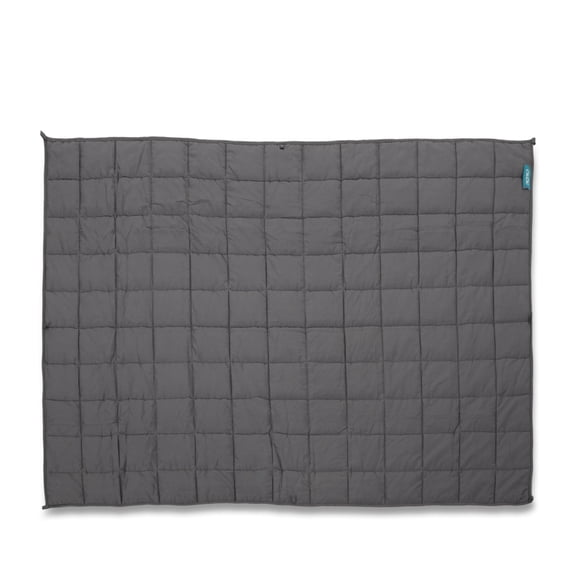 YINGYUE 205T 100% Cotton 20lbs Weighted Blanket Queen Size 60x80 Inch Grey Cooling Heavy Sleep Blanket with Non-Toxic Micro Glass Beads