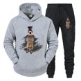 thumbnail image 5 of Chándal para hombre con estampado divertido de perro, ropa deportiva para correr, sudadera con capucha y pantalón de moda, conjunto de 2 piezas para amantes de los perros y animales, conjunto deportiv, 5 of 5