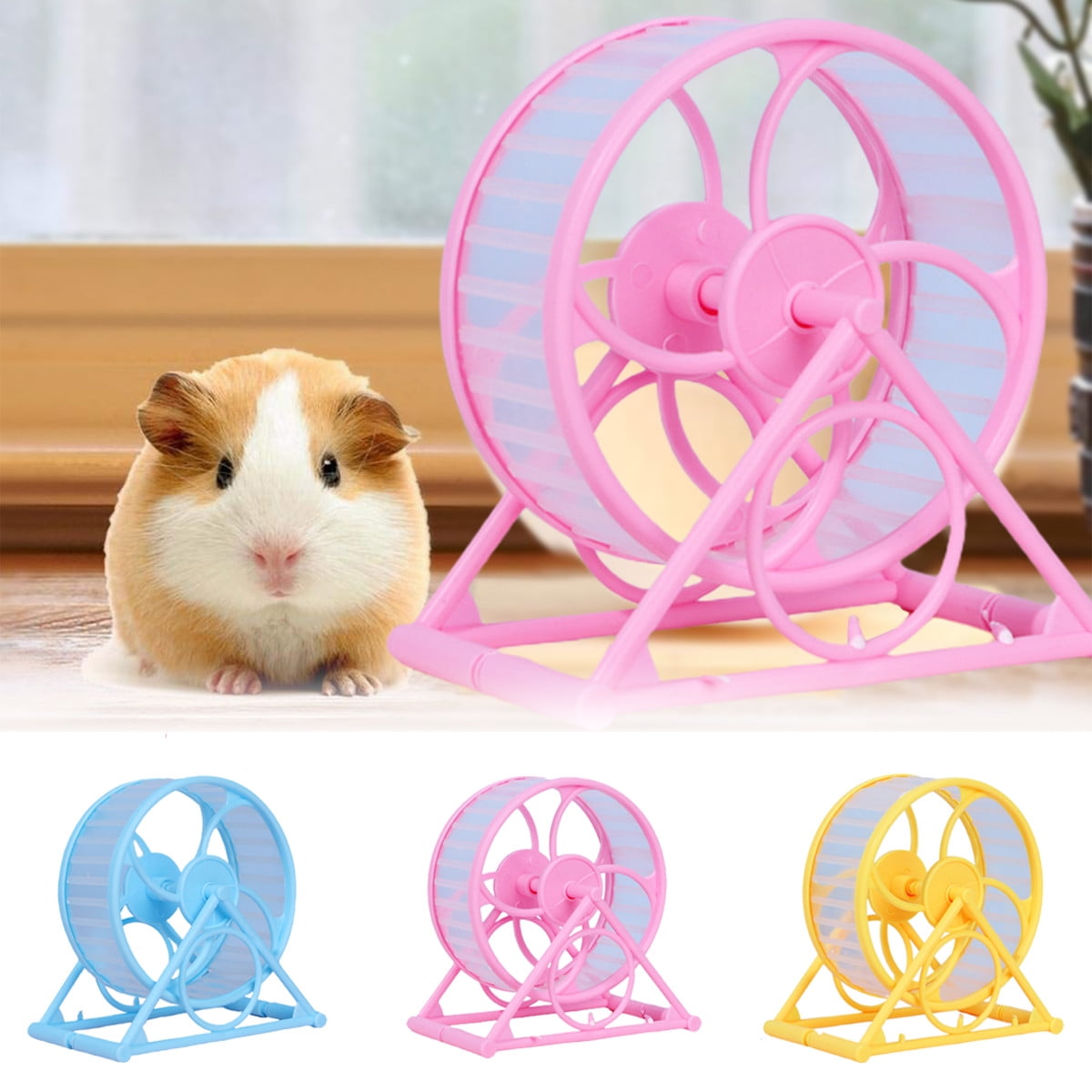 andy cool Hamster Running Spinner Sports Wheel Exercise Toy Animal Plastic Silent Jogging Wheel Running Wheels for Hamsters Mouse Guinea Pig 
