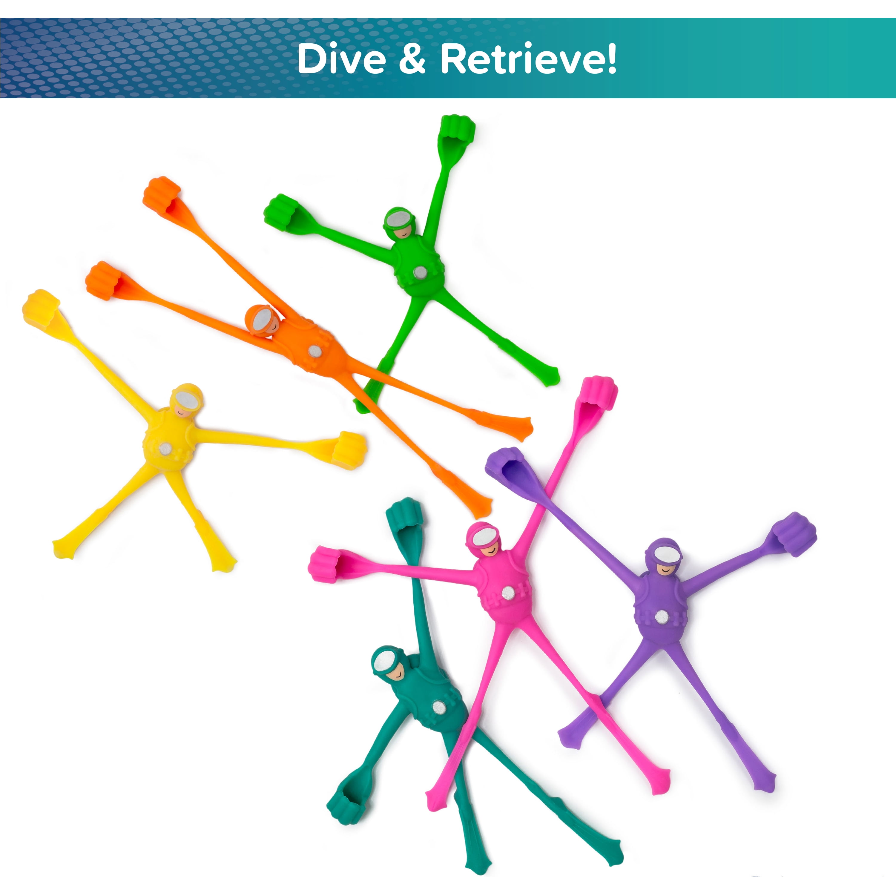 (3 pack) Play Day Flip Flying Dive Stix Pool Toy Dive Set for Children, 6 pack, Multicolor