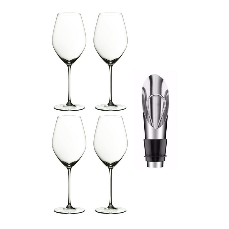 Riedel Veritas Champagne Glass (4-Pack) with Wine Pourer and
