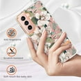 thumbnail image 2 of Allytech Galaxy S21 Case, Flower Series Clear Crystal Rubber TPU Back Cover Anti-yellow Shockproof Heavy Duty Protection Antis-scratch Case Cover for Samsung Galaxy S21, White Flower, 2 of 5