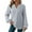 #283-Gray, variant on Craaazy Hoodies For Women Knitted Drawstring V-Neck Long Sleeve Pullover Button Down Shirts For Women Gifts For Women