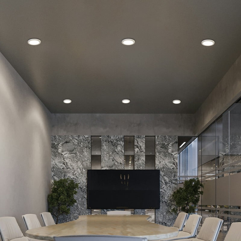 LNC 7" LED Flush Mount Ceiling Light,5CCT Adjustable,Ultra Thin,Damp Rated
