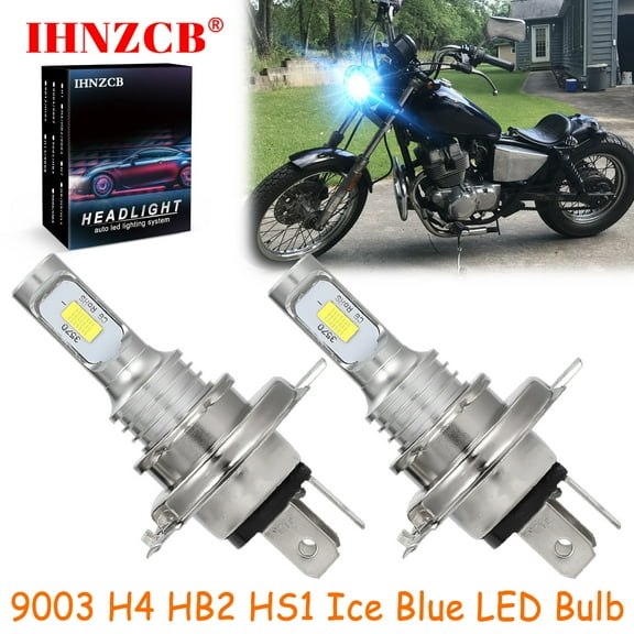 IHNZCB for Honda Rebel CMX250 CMX300 CMX450C CMX500 - 2X HS1 9003 H4 HB2 LED Headlights Bulb 55W Ice Blue YTL,Motorcycle Light,Y35