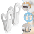 thumbnail image 4 of New Arrivals 50 Pack White Plastic Hanger Clips for Baby Clothes, 4 of 7