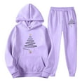 thumbnail image 3 of CONZONE Men's Sweatsuit 2 Piece Sets Mens Jogging Tracksuit Set Xmas Tree Graphic Pullover Hoodies Sweatpants Soft Sweat Suit for Men Cozy Fall Winter Track Suit, 3 of 5