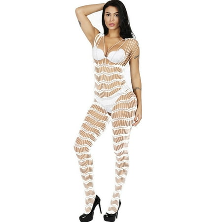 Generic Women s Sexy Siamese Fishnet Clothes Sling Mesh Hollow out See-through Full Body Stockings Mesh Stockings Sexy Lingerie