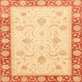 thumbnail image 1 of Ahgly Company Indoor Square Abstract Orange Abstract Area Rugs, 6' Square, 1 of 6