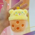 thumbnail image 4 of vnanda Cute Stuffed Toy Milk Tea Cup Plush Soft Fluffy Cartoon Stuffed Toy with Sweet Colors Elastic Shoulder Bag/shcoolbag Pendant Handmade for Kids, 4 of 7