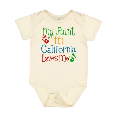 

Inktastic My Aunt in California Loves Me Gift Baby Boy or Baby Girl Bodysuit